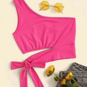 shein tie up crop top